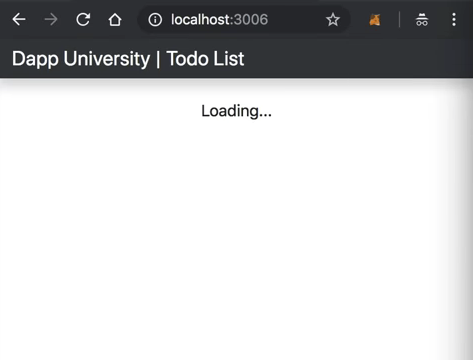 Ethereum Todo List Loading