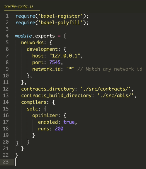 Truffle Configuration File