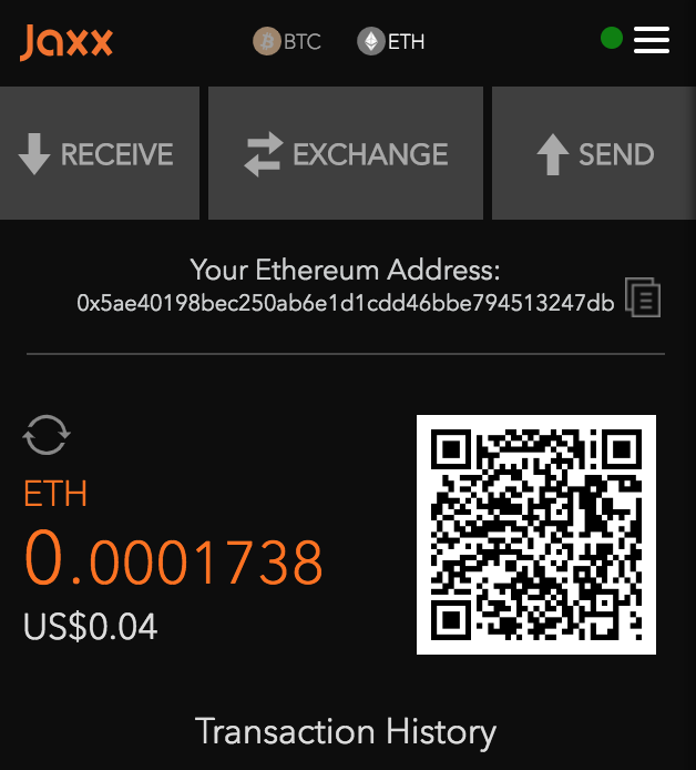 Jaxx Blockchain Wallet