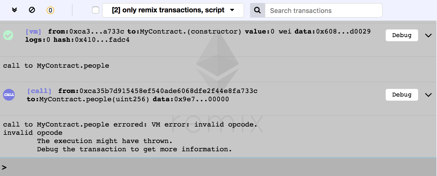 Blockchain Transaction History